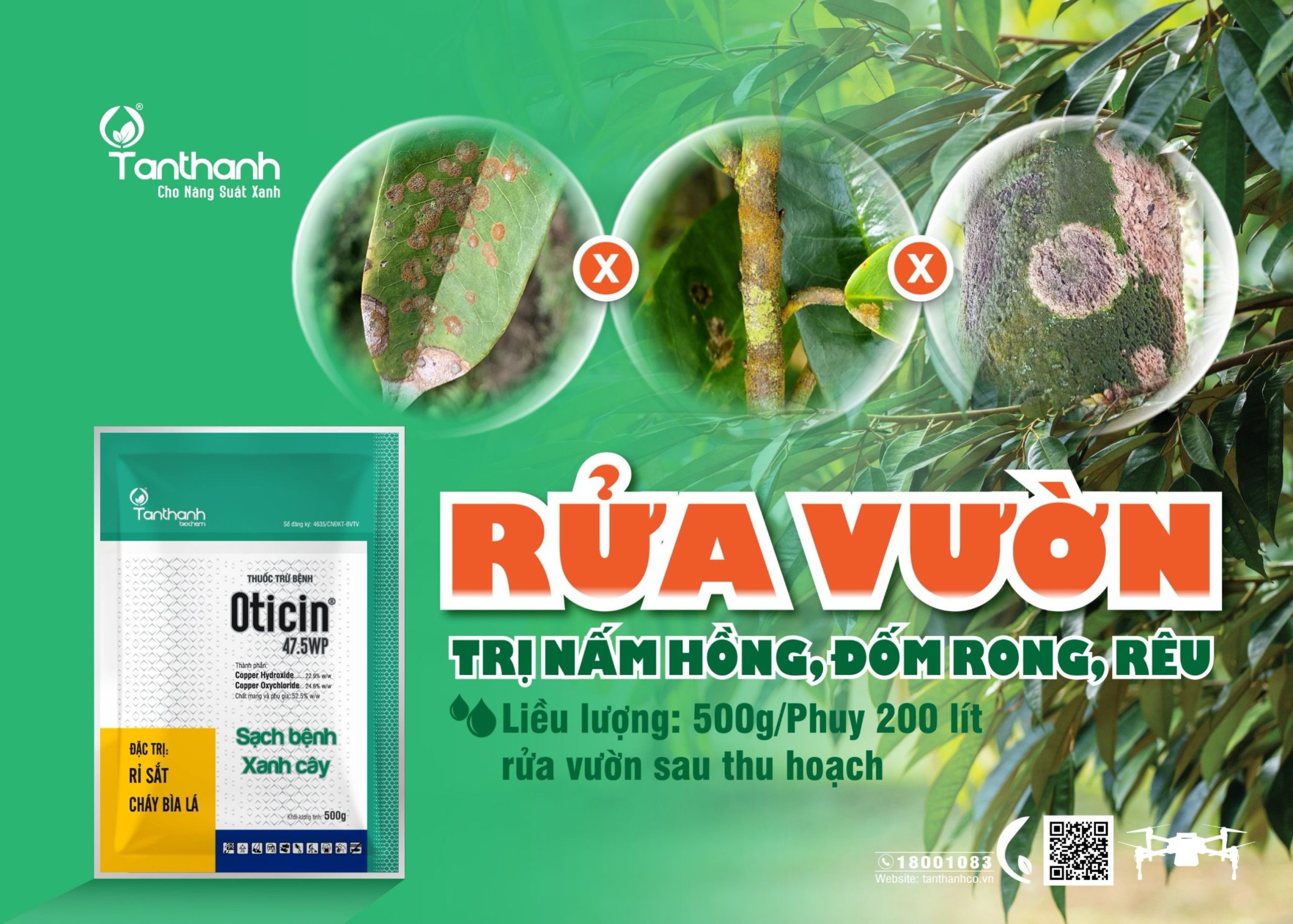 ​​Chăm sóc tốt cây sầu riêng với bộ giải pháp đến từ Công ty Tân Thành